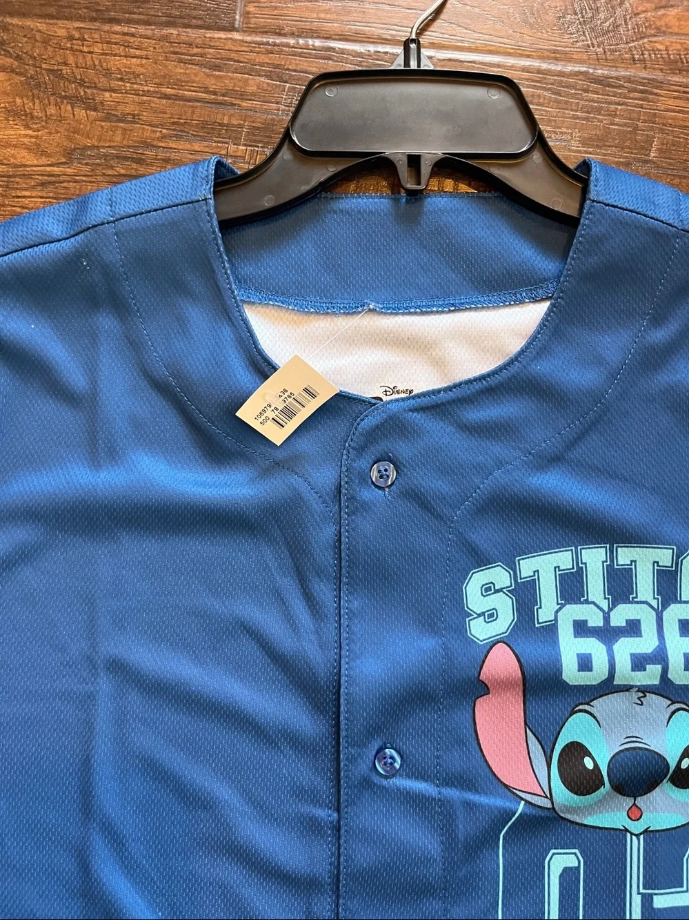 Disney Stitch Jersey Graphic Print Stitch 626 Baseball Shirt Men Size M Unisex
